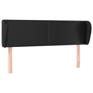 Kopfteil mit Ohren Grau 147x23x78/88 cm Kunstleder