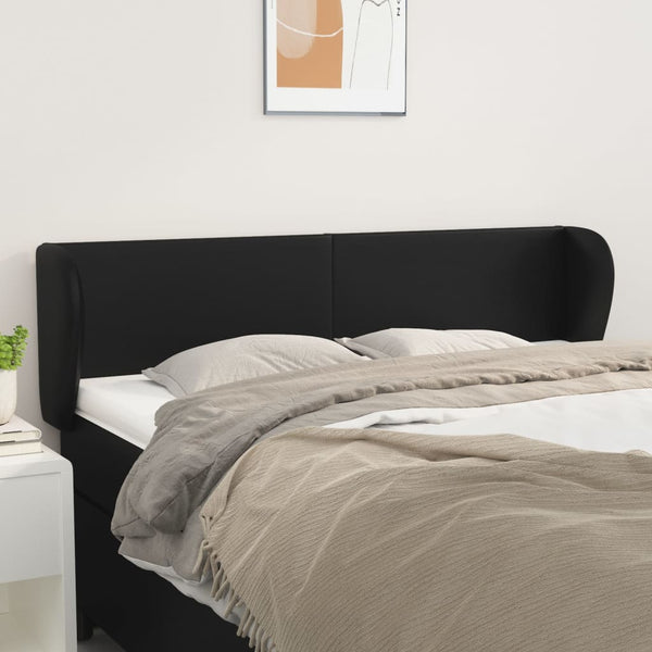 Kopfteil mit Ohren Grau 147x23x78/88 cm Kunstleder