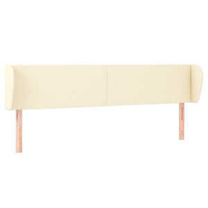 Kopfteil mit Ohren Creme 183x23x78/88 cm Kunstleder