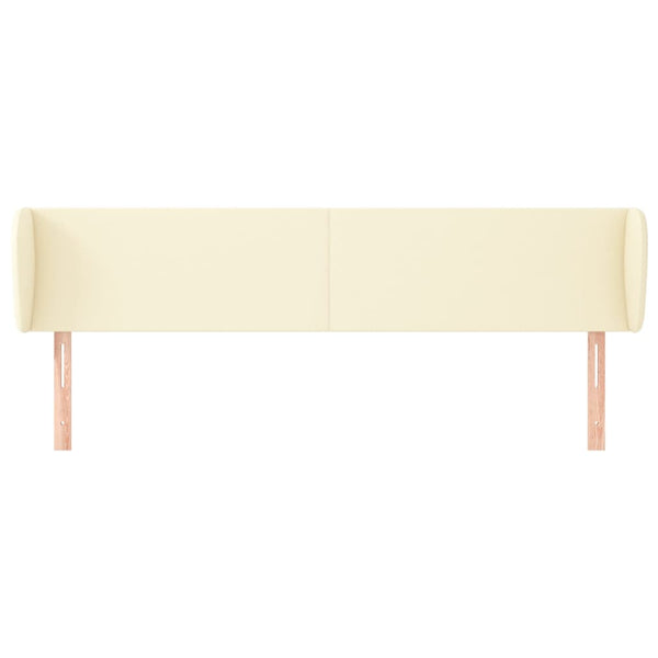 Kopfteil mit Ohren Creme 183x23x78/88 cm Kunstleder