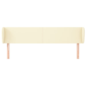 Kopfteil mit Ohren Creme 203x23x78/88 cm Kunstleder