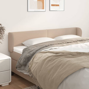 Kopfteil mit Ohren Cappuccino-Braun 203x23x78/88 cm Kunstleder