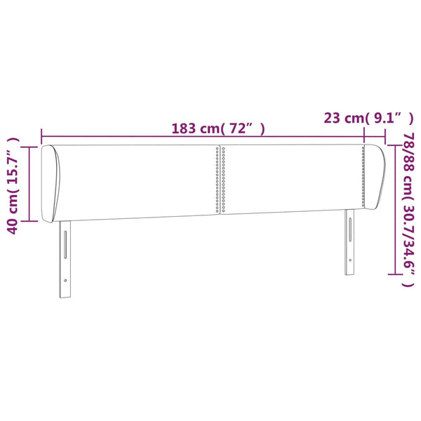 Kopfteil mit Ohren Blau 147x23x78/88 cm Stoff