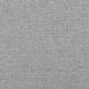 Kopfteil mit Ohren Hellgrau 183x23x78/88 cm Stoff