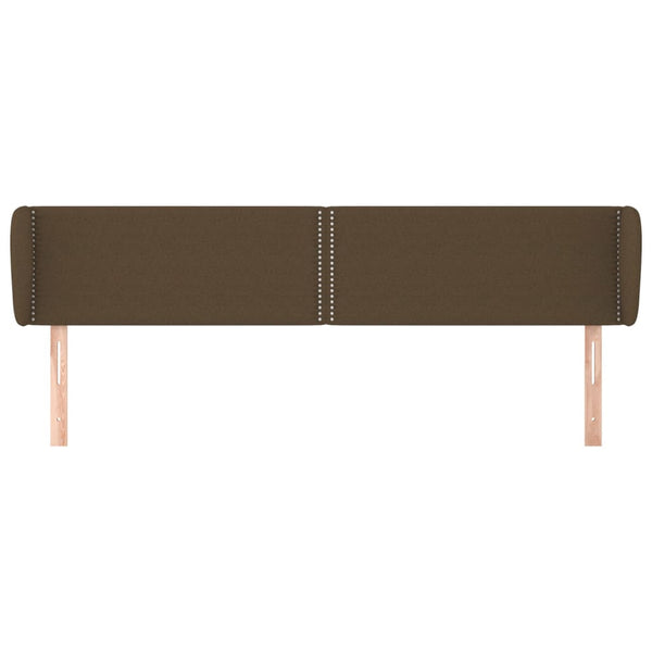 Kopfteil mit Ohren Dunkelbraun 183x23x78/88 cm Stoff