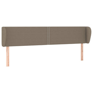 Kopfteil mit Ohren Taupe 203x23x78/88 cm Stoff