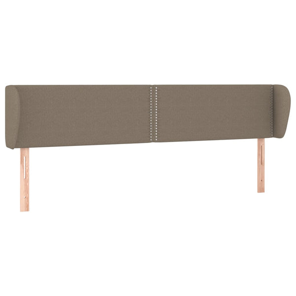 Kopfteil mit Ohren Taupe 203x23x78/88 cm Stoff