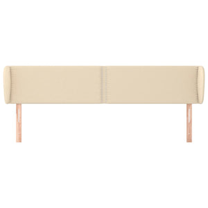 Kopfteil mit Ohren Creme 203x23x78/88 cm Stoff