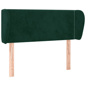 Kopfteil mit Ohren Dunkelgrün 83x23x78/88 cm Samt