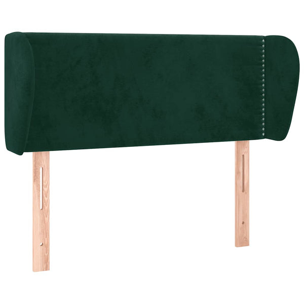 Kopfteil mit Ohren Dunkelgrün 83x23x78/88 cm Samt