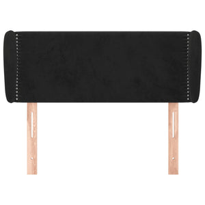 vidaXL Wingback Headboard Black 93x23x78/88 cm Velvet