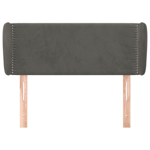 vidaXL Wingback Headboard Dark Grey 103x23x78/88 cm Velvet