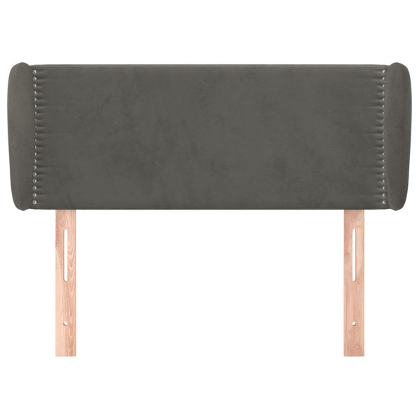 vidaXL Wingback Headboard Dark Grey 103x23x78/88 cm Velvet