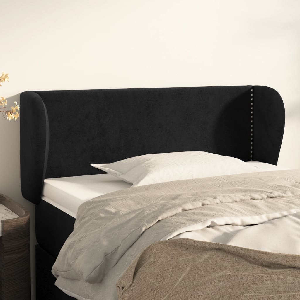 vidaXL Wingback Headboard Black 103x23x78/88 cm Velvet