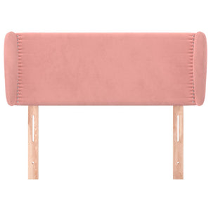 vidaXL Wingback Headboard Pink 103x23x78/88 cm Velvet