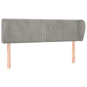 vidaXL Wingback Headboard Light Gray 147x23x78/88 cm Velvet