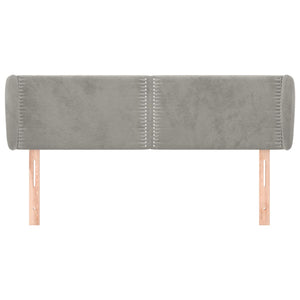 vidaXL Wingback Headboard Light Gray 147x23x78/88 cm Velvet