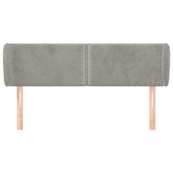 vidaXL Wingback Headboard Light Gray 147x23x78/88 cm Velvet