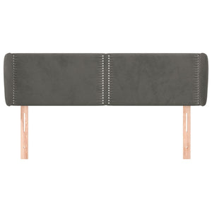 vidaXL Wingback Headboard Dark Grey 147x23x78/88 cm Velvet