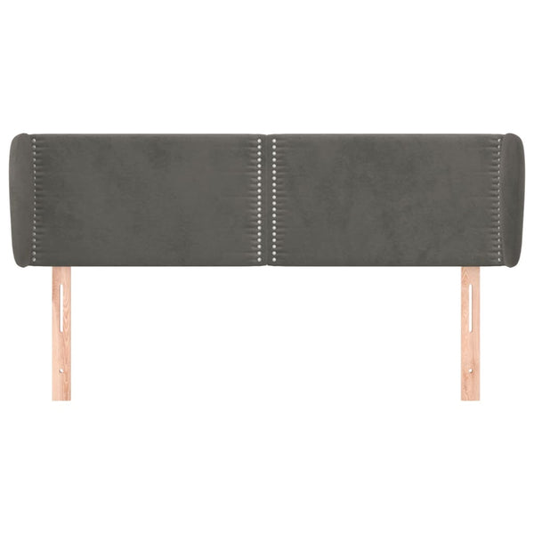 vidaXL Wingback Headboard Dark Grey 147x23x78/88 cm Velvet