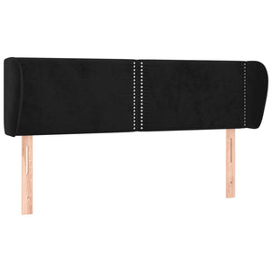 vidaXL Wingback Headboard Black 147x23x78/88 cm Velvet