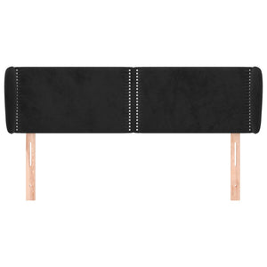 vidaXL Wingback Headboard Black 147x23x78/88 cm Velvet