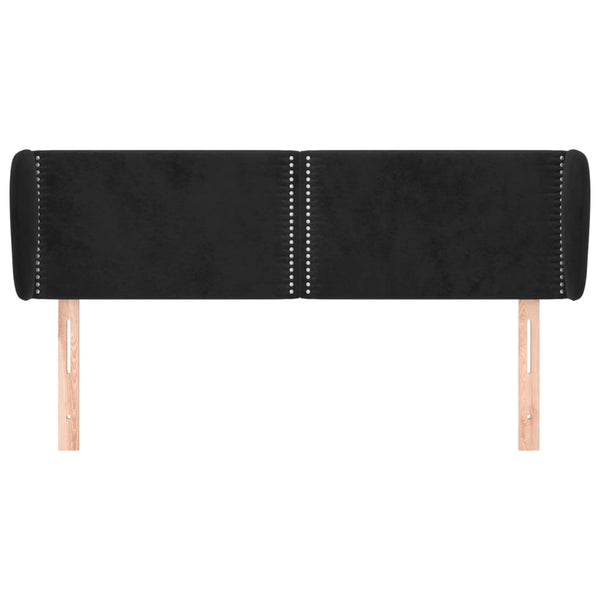 vidaXL Wingback Headboard Black 147x23x78/88 cm Velvet