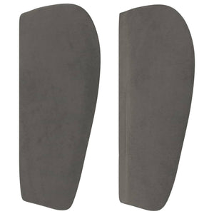 vidaXL Wingback Headboard Dark Grey 163x23x78/88 cm Velvet