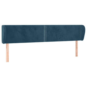 vidaXL Wingback Headboard Dark Blue 163x23x78/88 cm Velvet