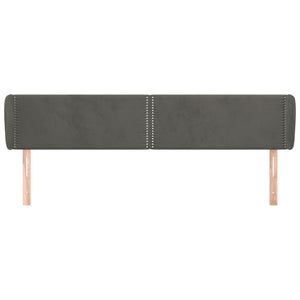 vidaXL Wingback Headboard Dark Grey 183x23x78/88 cm Velvet
