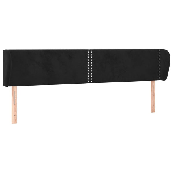 vidaXL Wingback Headboard Black 183x23x78/88 cm Velvet