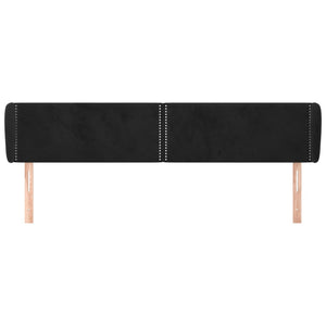 vidaXL Wingback Headboard Black 183x23x78/88 cm Velvet