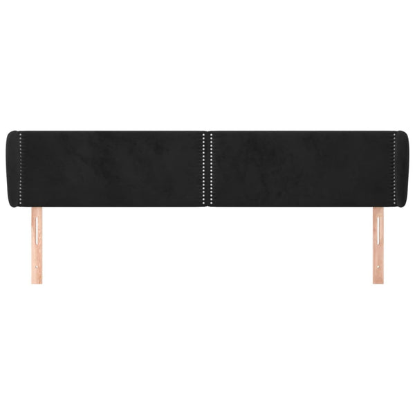vidaXL Wingback Headboard Black 183x23x78/88 cm Velvet
