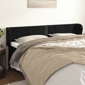 vidaXL Wingback Headboard Black 183x23x78/88 cm Velvet