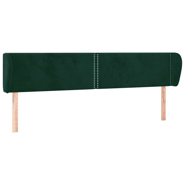 vidaXL Wingback Headboard Dark Green 183x23x78/88 cm Velvet
