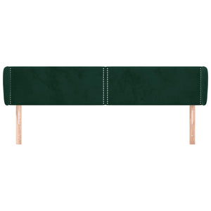 vidaXL Wingback Headboard Dark Green 183x23x78/88 cm Velvet