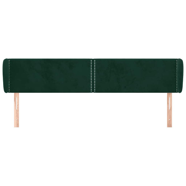 vidaXL Wingback Headboard Dark Green 183x23x78/88 cm Velvet