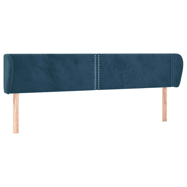 vidaXL Wingback Headboard Dark Blue 183x23x78/88 cm Velvet