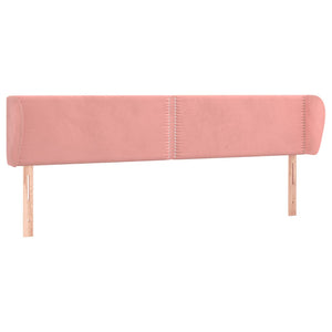 vidaXL Headboard with Ears Pink 203x23x78/88 cm Velvet