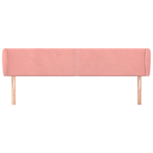 vidaXL Headboard with Ears Pink 203x23x78/88 cm Velvet