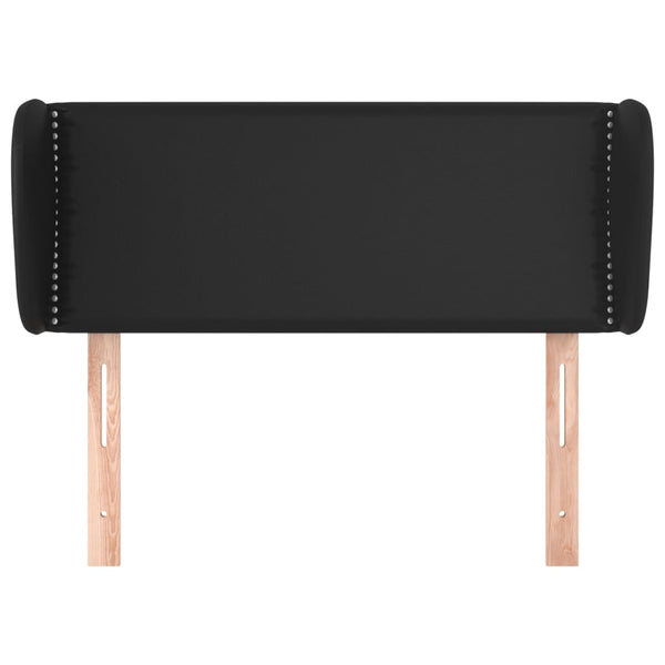 vidaXL Wingback Headboard Black 93x23x78/88 cm Faux Leather