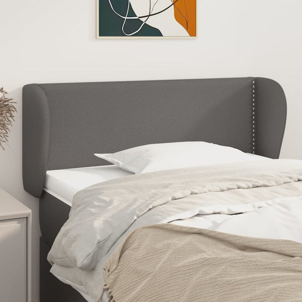 vidaXL Wingback Headboard Grey 103x23x78/88 cm Faux Leather