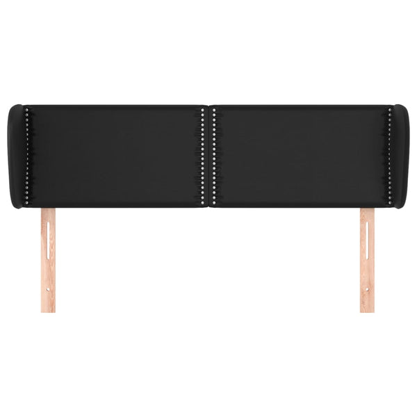 vidaXL Wingback Headboard Black 147x23x78/88 cm Faux Leather