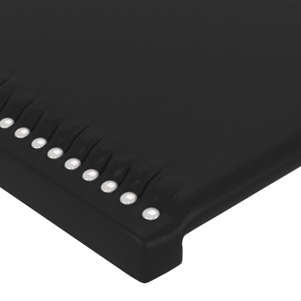 vidaXL Wingback Headboard Black 147x23x78/88 cm Faux Leather