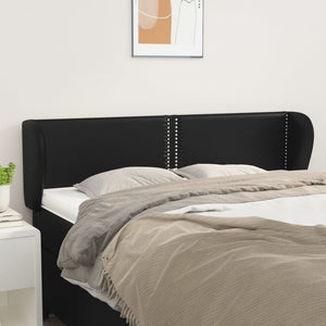 vidaXL Wingback Headboard Black 147x23x78/88 cm Faux Leather