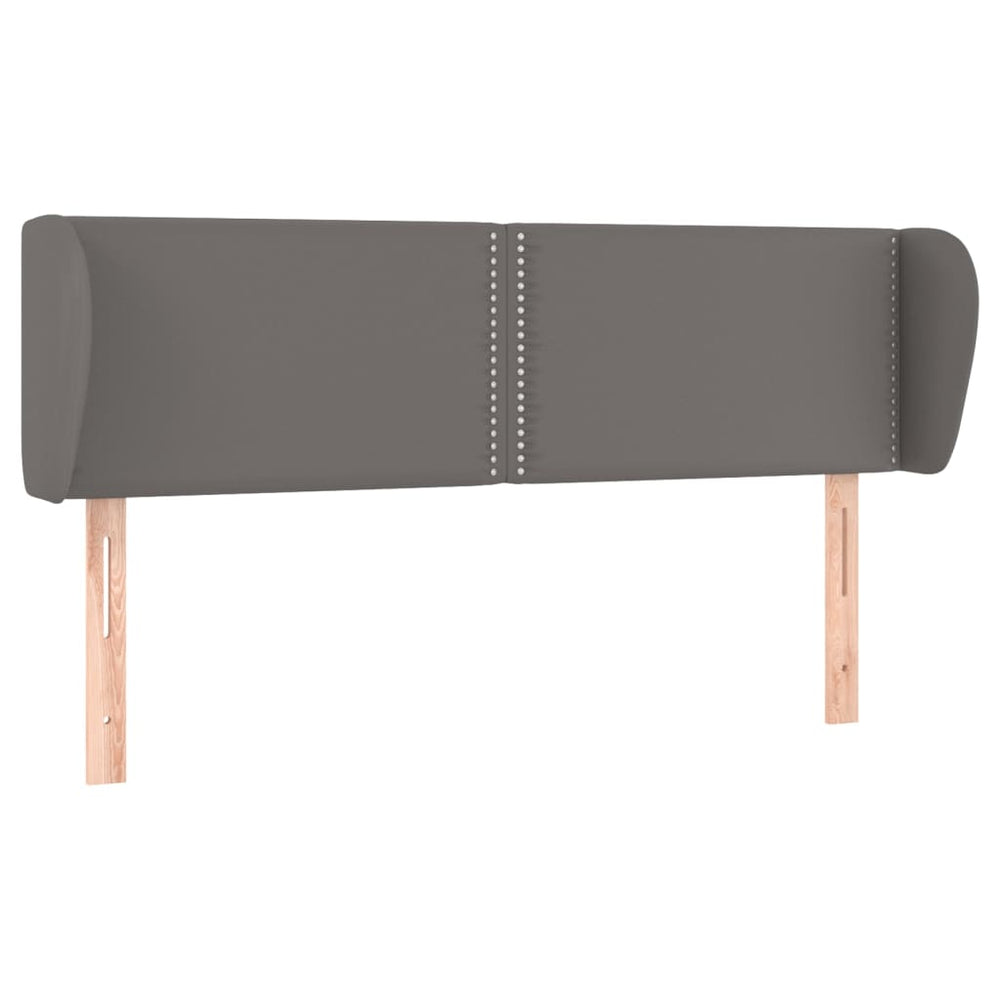 vidaXL Wingback Headboard Grey 147x23x78/88 cm Faux Leather