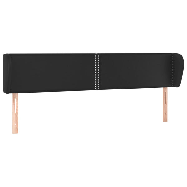 vidaXL Wingback Headboard Black 183x23x78/88 cm Faux Leather