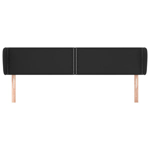 vidaXL Wingback Headboard Black 183x23x78/88 cm Faux Leather