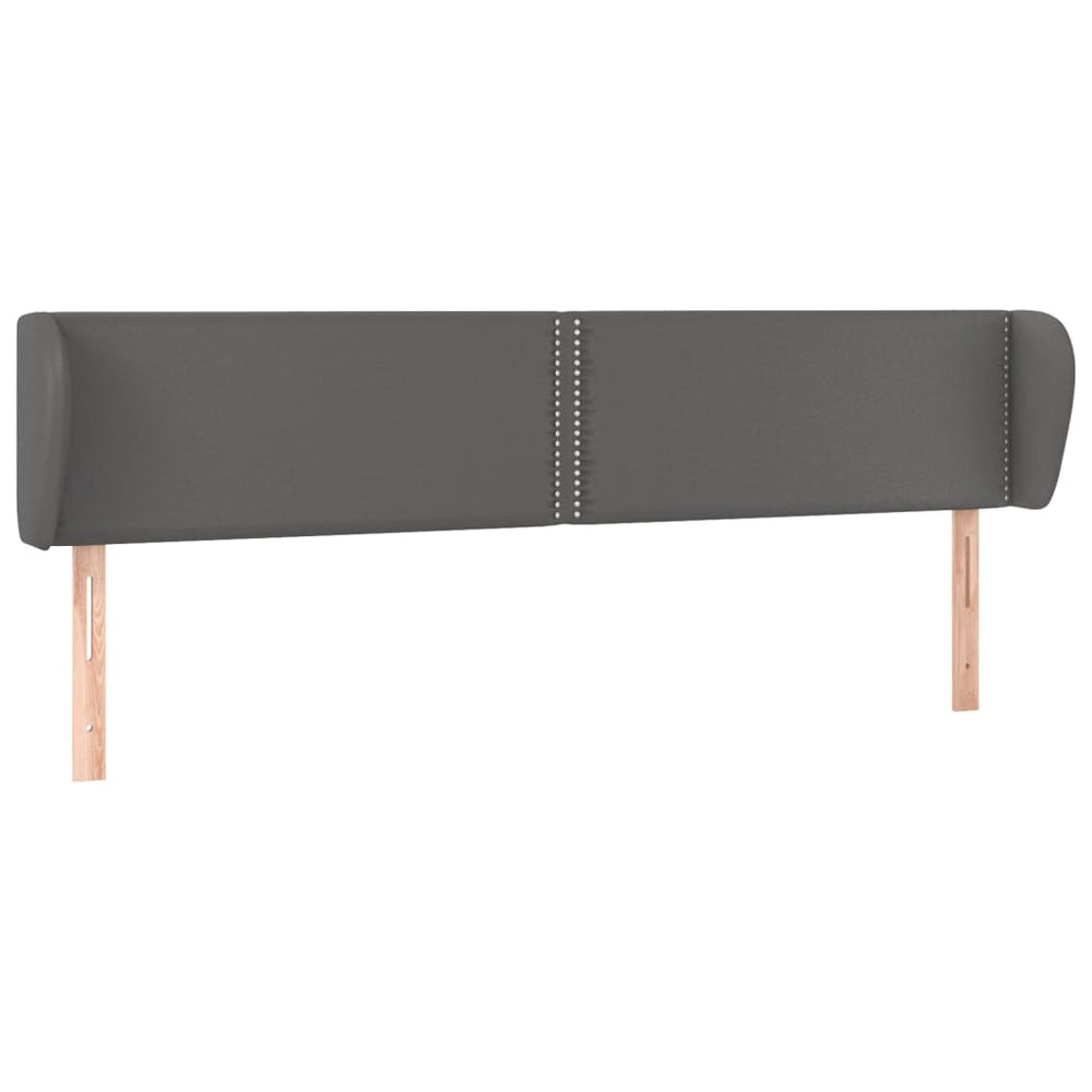 vidaXL Wingback Headboard Grey 183x23x78/88 cm Faux Leather