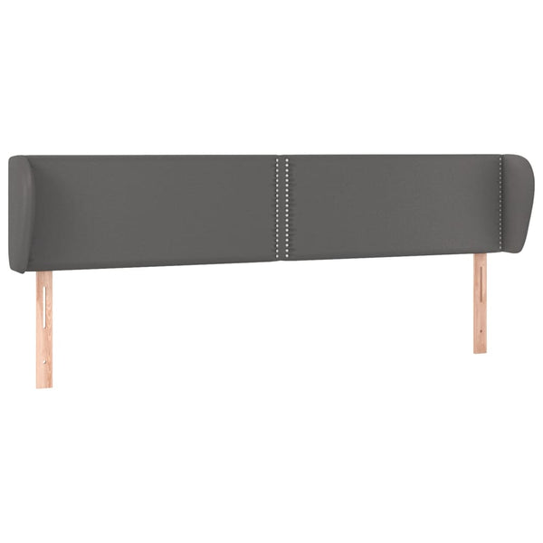 vidaXL Wingback Headboard Grey 183x23x78/88 cm Faux Leather
